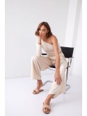 Set dama bej deschis cu pantaloni 70700 - Magazin online - Boutique